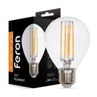 Світлодіодна ретро лампа Едісона Filament LB-61 4Вт E27 4000K EDISON 25582 фото