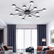 Люстра минималистичная под лампу GX53 светильник RAY SLIM 10 BK RAY SLIM 10 BK фото 1