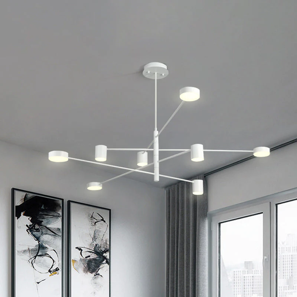 Светодиодная люстра белая D302-8WH DH442 фото