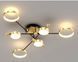 Потолочная светодиодная LED люстра с пультом в минималистическом стиле SY-7830/3+3 BK+GD SY-7811/7 BK+GD фото 3