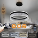 Подвесная светодиодная люстра с пультом LED черная CARINA 90W R CARINA 90W R фото 2