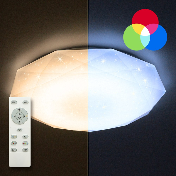 Люстра з пультом смарт світильник світлодіодний ALMAZ 25W RGB LR045 фото