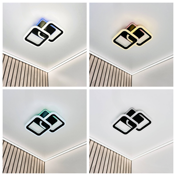 Светодиодная люстра с подсветкой RGB SY-5330/2A BK+RGB 56 Вт с пультом дистанционного управления 5330/2A BK+RGB фото