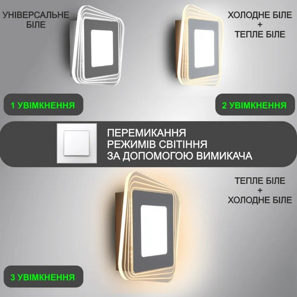 Светодиодный настенно потолочный светильник квадратный PLAZA 30W 10446 фото