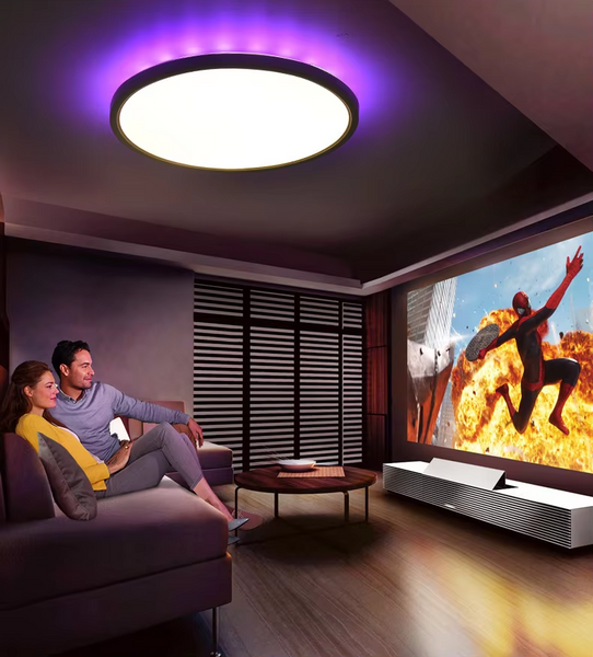 Смарт світильник LED з пультом та підсвіткою MILLENNIUM RGB 48W чорний 361448 фото