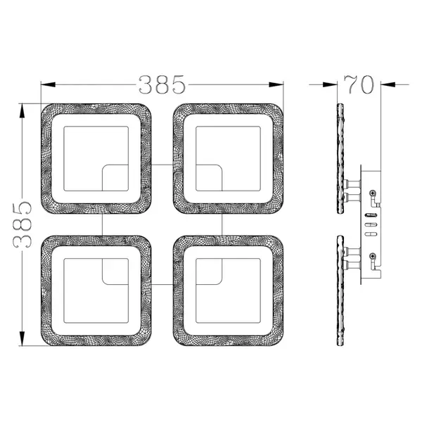 Люстра светодиодная с пультом и подсветкой ROOM ICE RGB 70W 4S ES206 фото