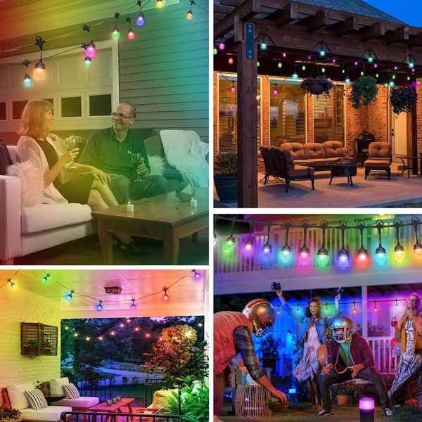 Гирлянда уличная 18 метров светодиодная влагозащищенная PARADISE с пультом RGB GL1112 фото