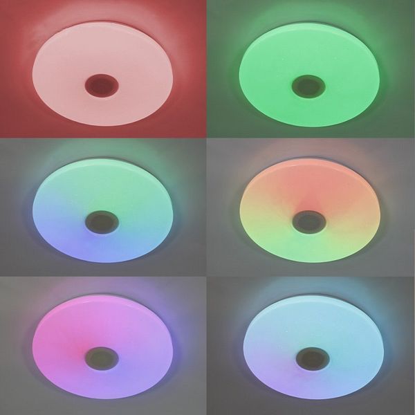 Світлодіодний смарт світильник з пультом та блютузом колонка A-PLAY 40W RGB LR007 фото