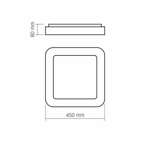 Світлодіодна люстра смарт світильник з пультом VIDEX EDGE-SC-72W 27664 фото