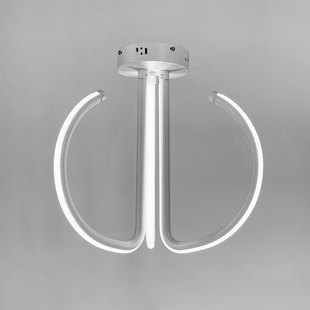 Потолочная белая LED люстра на три завитка 9979/3. 9979/3 фото