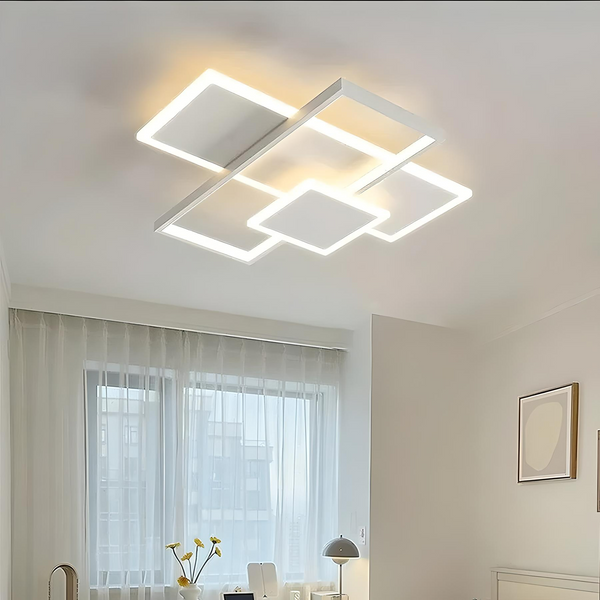 Люстра з пультом LAMPARAS 90W - стельова LED люстра біла 10559 фото