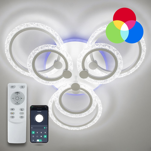 Люстра светодиодная с пультом LILY RGB 100W белая LILY RGB 100W&nbsp;WH фото