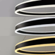 Подвесная светодиодная люстра с пультом черная - Люстра кольца STELLA R 96 Вт 10037-1 фото 2