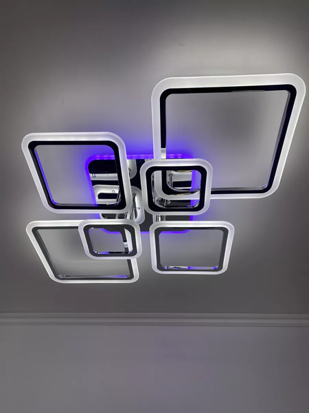 Светодиодная люстра с пультом и RGB подсветкой SL-5331/2+2+2 CR+RGB хром SL-5331/2+2+2 CR+RGB фото