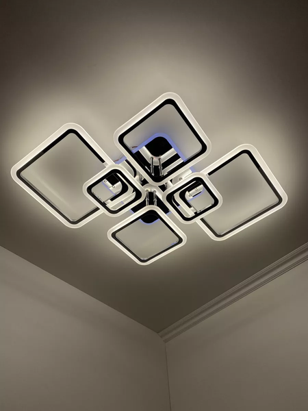 Светодиодная люстра с пультом и RGB подсветкой SL-5331/2+2+2 CR+RGB хром SL-5331/2+2+2 CR+RGB фото