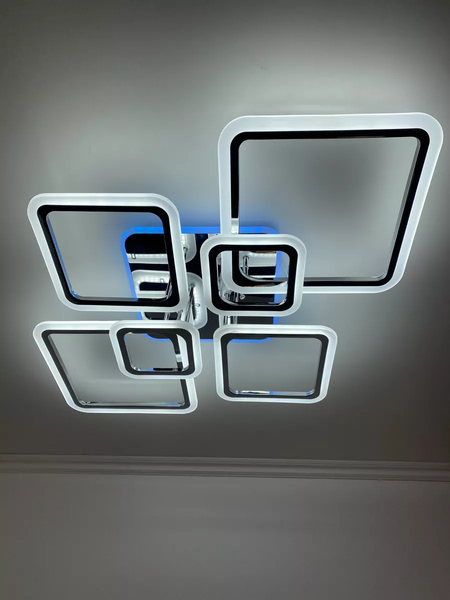 Светодиодная люстра с пультом и RGB подсветкой SL-5331/2+2+2 CR+RGB хром SL-5331/2+2+2 CR+RGB фото
