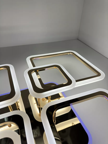 Светодиодная люстра с пультом и RGB подсветкой SL-5331/2+2+2 FG+RGB золото SL-5331/2+2+2 FG+RGB фото