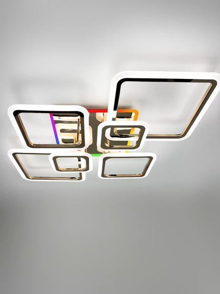 Светодиодная люстра с пультом и RGB подсветкой SL-5331/2+2+2 FG+RGB золото SL-5331/2+2+2 FG+RGB фото
