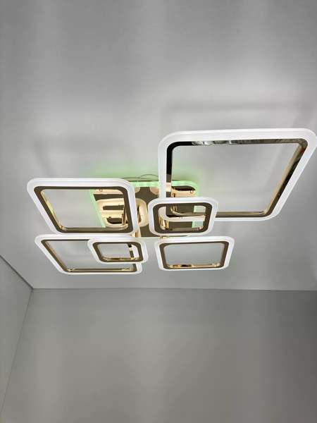 Светодиодная люстра с пультом и RGB подсветкой SL-5331/2+2+2 FG+RGB золото SL-5331/2+2+2 FG+RGB фото