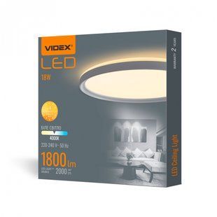 Накладной светодиодный светильник VIDEX 18W 4000K Белый  27575 фото
