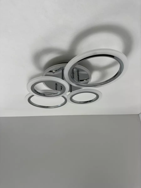 Потолочная светодиодная люстра с пультом и RGB подсветкой SL-5333/2+2 CR+RGB хром SL-5333/2+2 CR+RGB фото