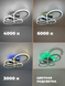 Потолочная светодиодная люстра с пультом и RGB подсветкой SL-5333/2+2 CR+RGB хром SL-5333/2+2 CR+RGB фото 2