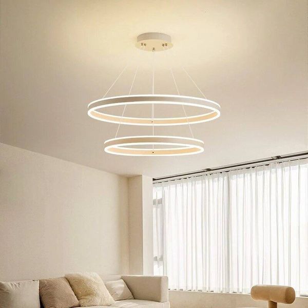 Люстра підвісна світлодіодна з пультом Люстра кільця STELLA 160W WHITE ES186 фото